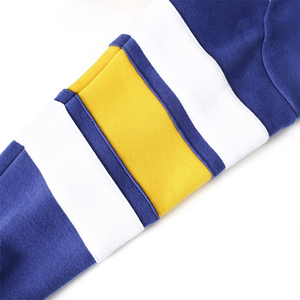 Sudadera con Capucha de Hockey sobre Hielo A&T Blue Gold Elite, Premium, 100% Algodón Orgánico, Felpa, Estilo Jersey con Bolsillo Canguro - Product Image 2