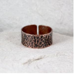 2027 Arizona gros bijoux chrétiens conception Simple bague en cuivre pur pour hommes et femmes anneau texturé martelé pour les femmes - Product Image 5