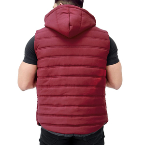Veste matelassée d'hiver sans manches personnalisée pour hommes avec coque résistante à l'eau Services OEM Veste matelassée coupe-vent pour hommes - Product Image 5