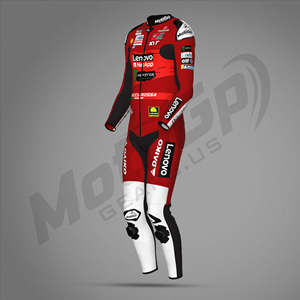 Traje de Cuero de Carreras Enea Bastianini Hecho a Medida, 1 Pieza, Piel de Vaca/Canguro, Mono de Motociclismo para Pista/Conducción, Traje para Motociclista con Certificación CE - Product Image 2