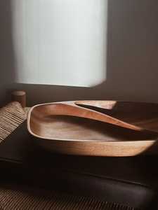 Bandeja de madera para servir hecha a mano y duradera Ideal para el desayuno en la decoración de la mesa de comedor de la cama o uso de cocina rústico respetuoso con el medio ambiente - Product Image 6