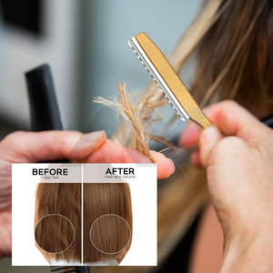Navaja de Afeitar Personalizada para Cortar el Cabello, Navaja de Peluquería de Acero Inoxidable con Textura Dorada para Salón y Uso Doméstico - Product Image 5