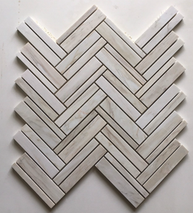 Tuile de mosaïque en marbre gris moderne CHEV de 10mm d'épaisseur pour la conception graphique de mur d'appartement intérieur Solution de conception graphique - Product Image 1