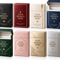 Boîtes d'emballage de cigarettes personnalisées à impression numérique, cartons en carton holographique multi-SKU avec logo, emballage vide uniquement