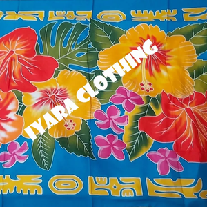 ชุดว่ายน้ำบิกินี่ผ้าเรยอนคลุมโสร่ง2022,ชุดเดรสชายหาดพิมพ์ลายดอกไม้ผ้าบาติกผ้าเรยอน100% - Product Image 1