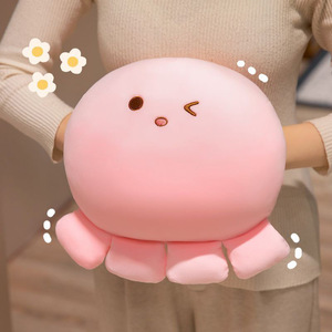 Aika Bespoke Super Soft Plush Cream Winking Mochi Octopus Sensory Fidget Cushion with PP Cotton Filling Office Desk Decor - Product Image 2