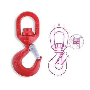 Ganchos de elevación de carga giratorios de acero al carbono para aplicaciones de Manipulador pintados para mayor durabilidad - Product Image 2