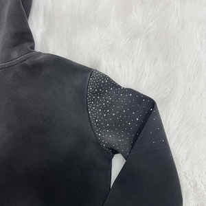 เสื้อฮู้ดผ้าคอตตอนโอเวอร์ไซส์ลายกราฟิกปักลายกราฟิกผ้าฝ้ายฟอกสีกรดแบบวินเทจ - Product Image 4