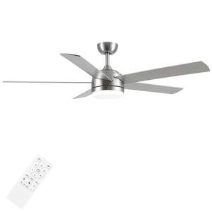 Ventilador de techo HigherStandard Big i6 de 84 pulgadas con barra de aluminio cepillado de 12 pulgadas para exteriores - Product Image 2