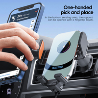 Eway-Cargador inalámbrico de inducción inteligente para coche, accesorio flexible de acceso rápido al teléfono, 15W
