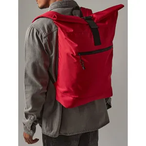 Sustainable <b>Roll</b>-Top <b>Backpack</b> Recycled Promotional Item - Product Image 3