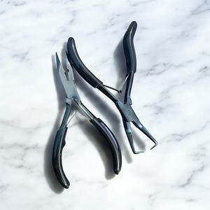 Pince d'extension de cheveux 2pcs avec revêtement noir Plasma Grip | Outils de salon professionnels - Product Image 1