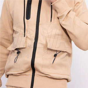 Conjuntos de joggers de alta calidad para hombre, chándal de lana cómodo, ropa deportiva con cierre de cremallera, estilo de entrenamiento informal, gimnasio XL transpirable - Product Image 6