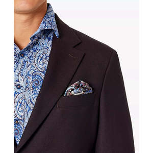 Completo da Uomo Tallia in Lana Vestibilità Classica, Giacca e Gilet Separati, Tessuto Rosso, Elegante e alla Moda per Ufficio, Taglia 38 - Product Image 4