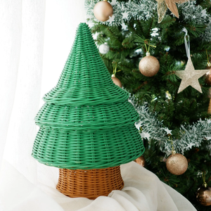 Ornement de décoration d'arbre de Noël en rotin best-seller Ornements de Noël personnalisés Arbre de Noël en osier en rotin - Product Image 5