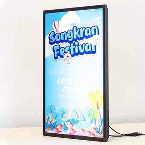 Cadre photo lumineux LED MACCAN, boîte à lumière en acrylique, publicité LED, <span class=keywords><strong>menu</strong></span> de restaurant, grande taille, montage mural, rectangle, coins arrondis - Product Image 4