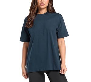 Camiseta de Mujer de Alta Calidad, Tejida en Algodón, Cuello Redondo, Manga Corta, Transpirable, de Secado Rápido, Ecológica, Informal, Estilo Urbano, Verano, Personalizable - Product Image 1