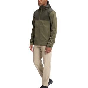 Hommes vestes simples sérigraphie Logo noir Oem impression demi-fermeture éclair nylon pull à capuche coupe-vent personnalisé vestes pour hommes 2026 - Product Image 3