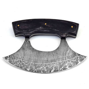 Cortador de pizza de acero damasco personalizable de la mejor calidad, cuchillo Ulu, hacha de corte de acero damasco resistente, servicios OEM - Product Image 5