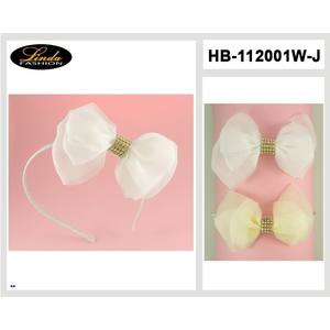 Diadema Linda Fashion para mujer con lazo de flor y lentejuelas metálicas, accesorio sencillo para el cabello de uso diario para niñas, diadema blanca. - Product Image 3