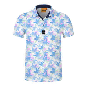 Cómodos polos de sublimación personalizados para hombres con estampados y tela de algodón de alta calidad de talla grande - Product Image 1