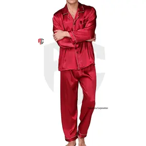 Herren Mode Neue Luxus-Pyjama hochwertige Nachtwäsche Lounge tragen zweiteilige Seiden pyjamas für Herren Set