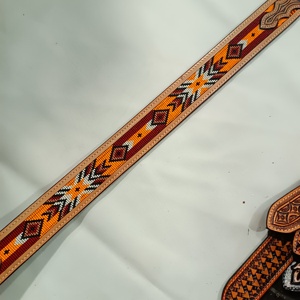 Cinturón Occidental de Cuero Vacuno 100% Genuino con Cuentas Aztecas, Diseño Floral Tallado a Mano al Mejor Precio para Hombre y Mujer, Venta al por Mayor - Product Image 5