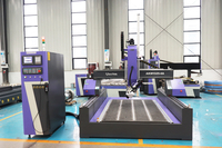Routeur CNC ACCTEK 1325 4 axes avec changeur d'outils automatique (ATC) pour la sculpture 3D/4D du bois et du mousse, idéal pour la fabrication de colonnes romaines