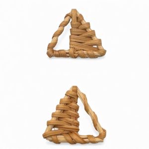 Abalorio de Ratán, Material Natural, Joyería Artesanal Hecha a Mano para Pendientes y Collares - Product Image 3