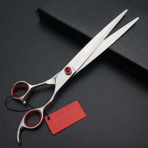 Tijera profesional para el pelo de mascotas con acabado de espejo con cuchillas afiladas rectas, tijeras de aseo de acero alemán para animales - Product Image 4