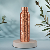 Bouteille de sport en métal unisexe, écologique, en cuivre et argent pur, faite à la main, anti-fuite, 1000 ml, compatible eau bouillante, bienfaits ayurvédiques pour la santé