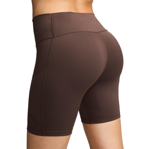 Pantalones cortos de compresión suave de nailon para mujer, ropa activa, pantalones cortos para correr, gimnasio, cintura alta, ciclismo, gimnasio, Fitness, Yoga - Product Image 3