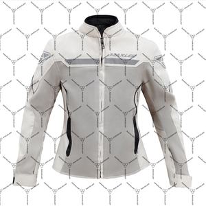 Veste de moto légère avec protection certifiée CE de niveau 2, veste d'équitation courte en textile imperméable et respirant - Product Image 1