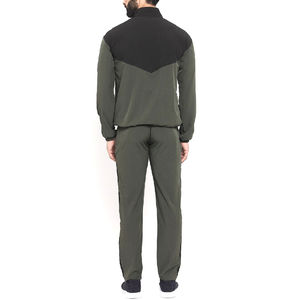 2023 Trajes de chándal de hombre de panel personalizado de calidad superior Trajes de jogging de manga larga verde negro-Pantalones activos de tamaño personalizado al por mayor - Product Image 2