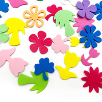 PLOMA 120g Formes de fleurs en mousse EVA assorties 10 couleurs Diamètre 1-4cm pour l'artisanat des enfants Épaisseur 2mm Douces et flexibles Faciles à découper