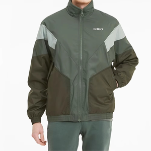 Nuevo chándal deportivo para invierno para hombre, conjunto de chándal con paneles bloqueados de Color para hombre con logotipo personalizado con cremallera - Product Image 4