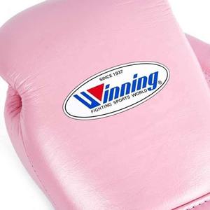 Gants de boxe professionnels en cuir imperméables à lacets, personnalisables avec logo, 10 oz, rose et or, unisexe, AIR BUZZ MARTIAL ARTS - Product Image 4