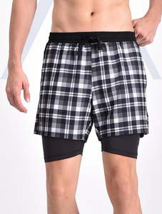 Short de sport et de bain 2 en 1 pour homme High Street Boardshorts solides avec compression Matériau recyclable personnalisé Écologique - Product Image 4