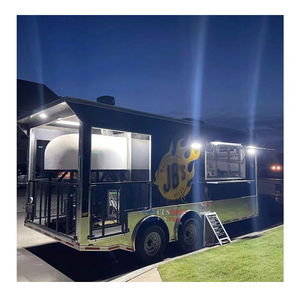 Food Trucks For sale Best Selling Food Trailer with Plzza Oven Mobile Food Trailer Fully Equipped <b>Kitchen</b> - Product Image 2