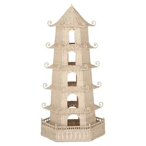 天然手工上衣精选优雅设计藤制装饰塔，用于越南制造的婚礼派对和家居装饰