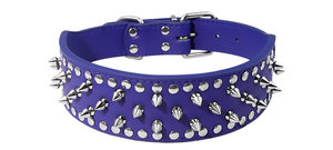 Collare per Cani in Pelle Regolabile di Lusso con Borchie Larghe per Cani di Taglia Media e Grande, Ideale per Avventure all'Aperto - Product Image 6