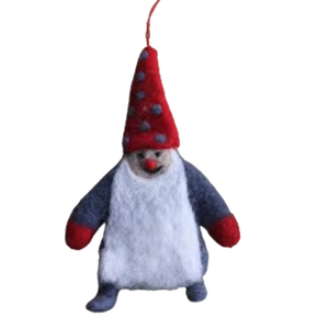 Juguete de marionetas de Papá Noel de tamaño personalizado Patrón de animal único Fieltro suave Hecho a mano Decoración colgante de Navidad Directamente Fabricante de Nepal - Product Image 2