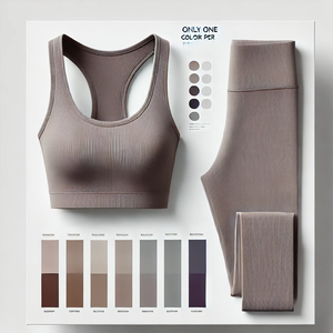 Ensemble d'entraînement trois pièces grande taille pour femmes Camisole à carreaux soutien-gorge de sport élastique Leggings de course en plein air Criss Cross Yoga exercice - Product Image 1