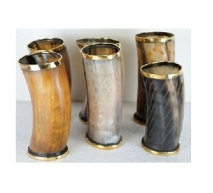 N International Cor à boire en verre classique fait à la main Viking OX Buffalo Horn Polished Music-Enhanced Religious Beer Wine Decor - Product Image 6