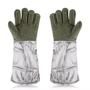 ถุงมือทำงานเชื่อมหนังระบายอากาศได้ดีถุงมือทำงานเชื่อมงานเชื่อมด้วยความร้อนสูงโลโก้ออกแบบได้ตามต้องการ - Product Image 1