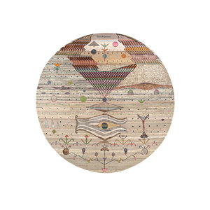 Alfombra Freedom Manchaha de Lana y Seda de Bambú Anudada a Mano, Color Marfil, 10 mm de Grosor, Diseño Abstracto para Sala de Estar, Pasillo - Les-1674 - Product Image 1