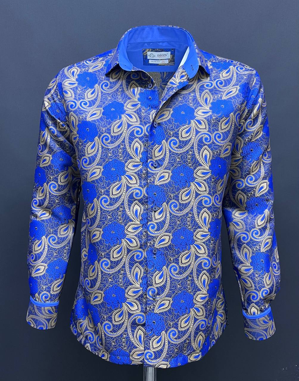 green emerald velvet dress Men's Shiny Royal Blue Satin Dress Shirt Long Sleeve Casual Slim Fit   DESIGN MENSWEAR