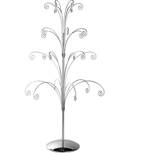 Ornement d'arbre de noël en métal de meilleure qualité, argent brillant chromé arbre de noël pour la maison décoration intérieure extérieure cadeau