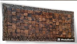 Decoración de pared de madera de teca moderna, lujosa y minimalista | Teca maciza 50x100cm-Acento elegante para el hogar | Código WC2 - Product Image 2