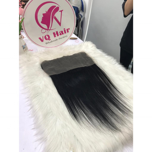 Cabello humano con frontal, color negro, 100% cabello virgen crudo cabello liso vietnamita, extensión de cabello humano para mujeres negras - Product Image 3